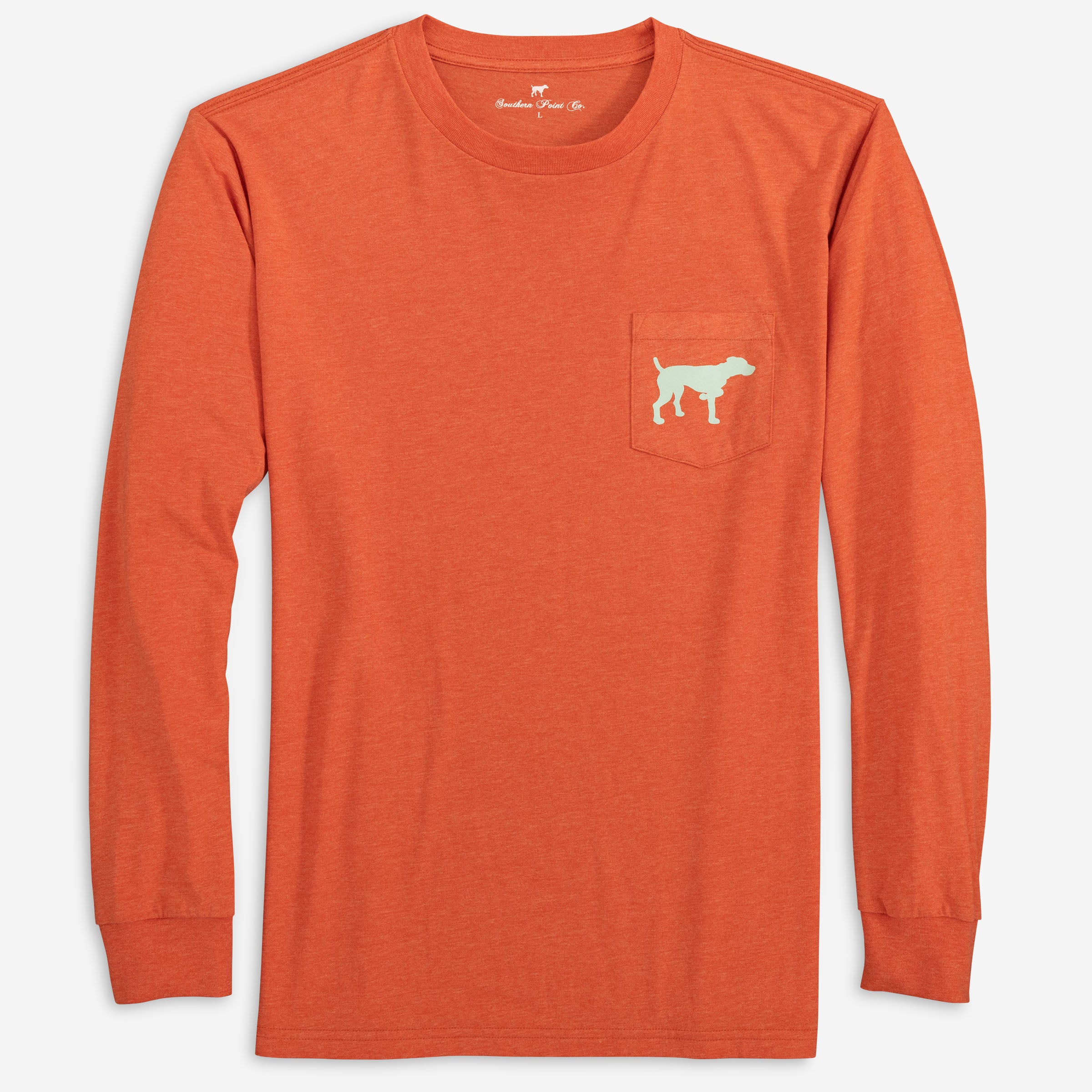 Orange long store sleeve graphic tee